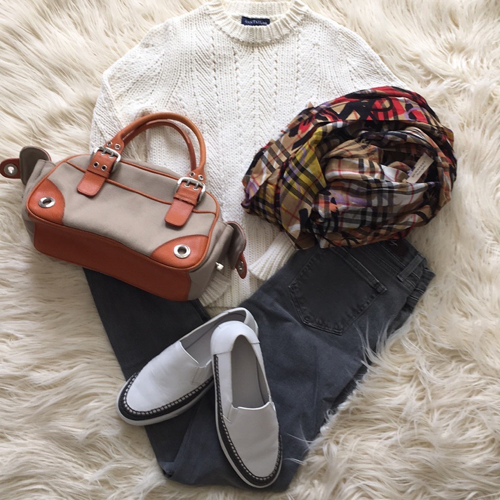 Franco Sarto Tan and Orange Handbag